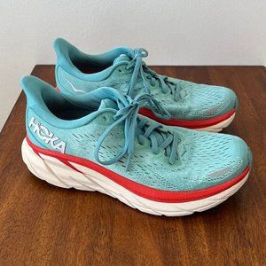 HOKA ONE ONE Womens Clifton 8 Mesh Aquarelle Eggshell